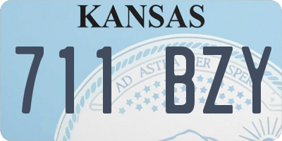 KS license plate 711BZY