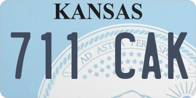 KS license plate 711CAK
