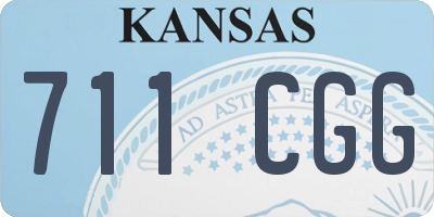 KS license plate 711CGG