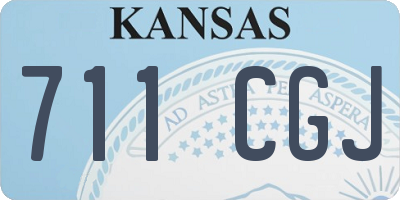 KS license plate 711CGJ