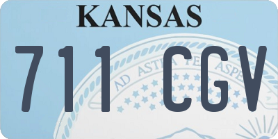 KS license plate 711CGV