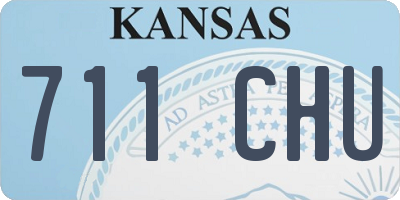 KS license plate 711CHU