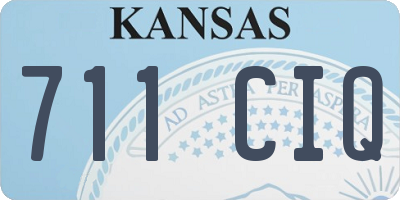 KS license plate 711CIQ
