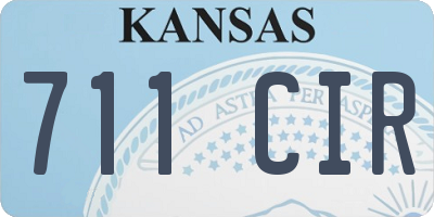 KS license plate 711CIR