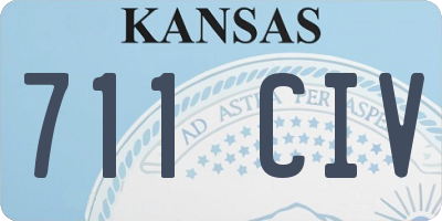 KS license plate 711CIV