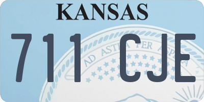KS license plate 711CJE