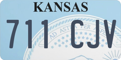 KS license plate 711CJV