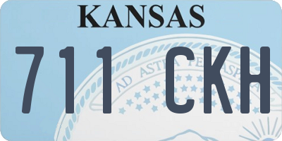KS license plate 711CKH