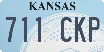 KS license plate 711CKP