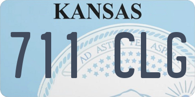 KS license plate 711CLG