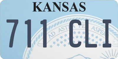 KS license plate 711CLI