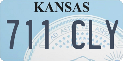 KS license plate 711CLY