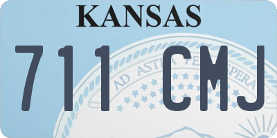 KS license plate 711CMJ