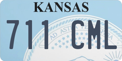 KS license plate 711CML