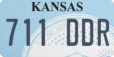 KS license plate 711DDR