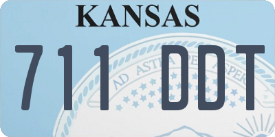 KS license plate 711DDT