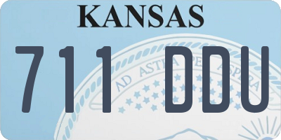 KS license plate 711DDU