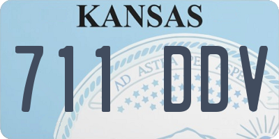 KS license plate 711DDV