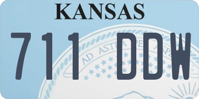 KS license plate 711DDW