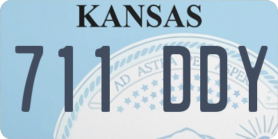 KS license plate 711DDY