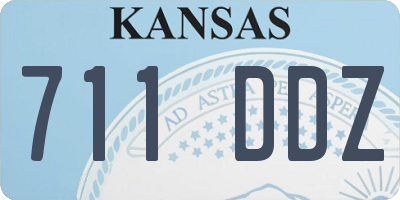 KS license plate 711DDZ
