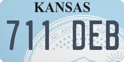 KS license plate 711DEB
