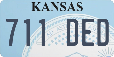 KS license plate 711DED