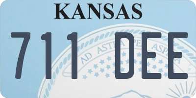 KS license plate 711DEE
