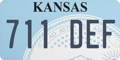 KS license plate 711DEF