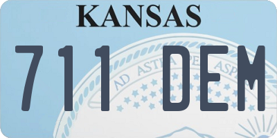 KS license plate 711DEM