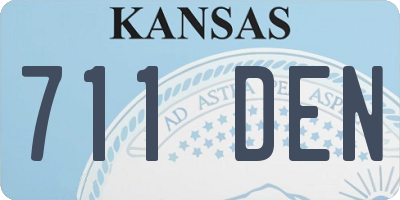 KS license plate 711DEN