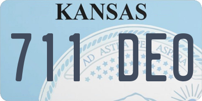 KS license plate 711DEO