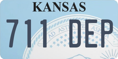 KS license plate 711DEP