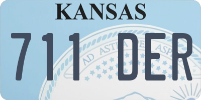 KS license plate 711DER