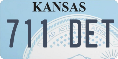 KS license plate 711DET
