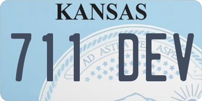 KS license plate 711DEV
