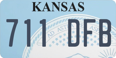 KS license plate 711DFB