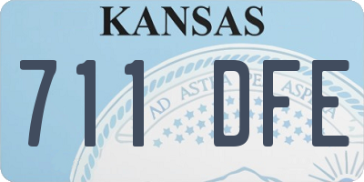 KS license plate 711DFE