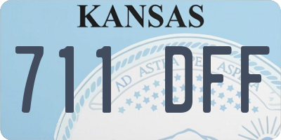 KS license plate 711DFF