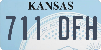KS license plate 711DFH