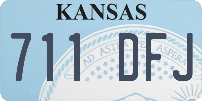 KS license plate 711DFJ