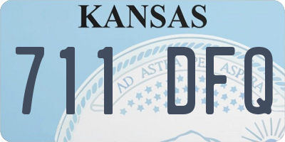 KS license plate 711DFQ
