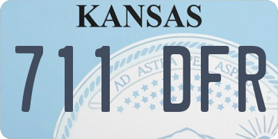 KS license plate 711DFR