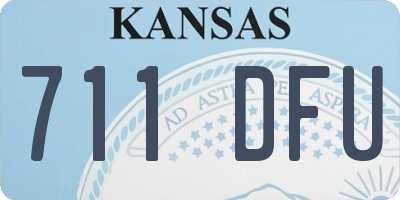 KS license plate 711DFU