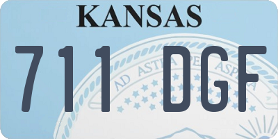 KS license plate 711DGF
