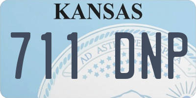 KS license plate 711DNP