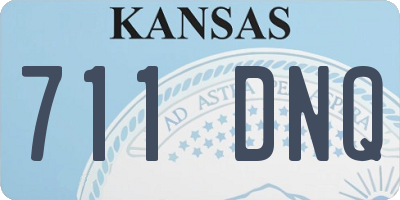KS license plate 711DNQ
