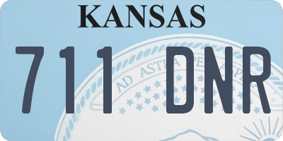 KS license plate 711DNR
