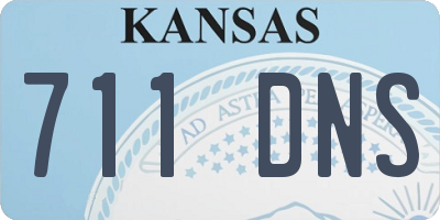 KS license plate 711DNS