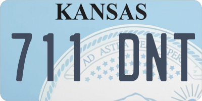KS license plate 711DNT